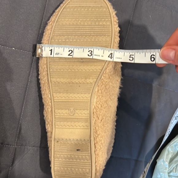 (2/$20) Furry beige slippers/loafers - Picture 8 of 8